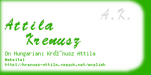 attila krenusz business card